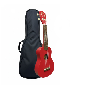 Ukelele Soprano Titán Color Rojo Con Funda